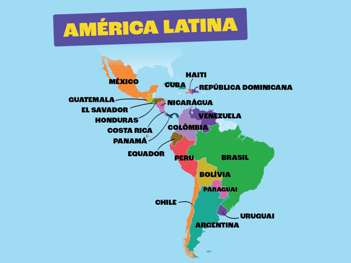 América Latina: países, mapa e características gerais